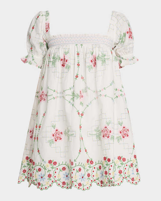 Lulu Rose Embroidered Mini Dress